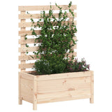 Garden Planter with Rack 79x39.5x114 cm Solid Wood Pine - Side View