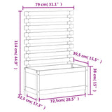 Garden Planter with Rack 79x39.5x114 cm Solid Wood Pine