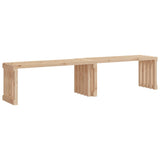 Garden Bench Extendable 212.5x40.5x45 cm Solid Wood Pine - Front View