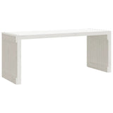 Garden Bench Extendable White 212.5x40.5x45 cm Solid Wood Pine - 45-Degree Angle