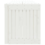 Garden Bench Extendable White 212.5x40.5x45 cm Solid Wood Pine