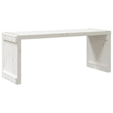Garden Bench Extendable White 212.5x40.5x45 cm Solid Wood Pine - Close-Up Angle