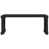 Garden Bench Extendable Black 212.5x40.5x45 cm Solid Wood Pine - Top-Down View