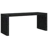 Garden Bench Extendable Black 212.5x40.5x45 cm Solid Wood Pine - 45-Degree Angle