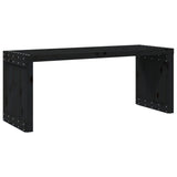 Garden Bench Extendable Black 212.5x40.5x45 cm Solid Wood Pine