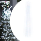 Christmas Tree Light 320 LEDs Cold White 375 cm - Front View