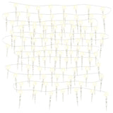 Christmas Icicle Light 100 LEDs Warm White 10 m Acrylic PVC