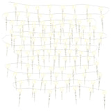 Christmas Icicle Light 100 LEDs Warm White 10 m Acrylic PVC - Front View