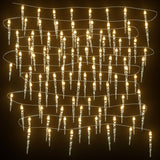 Christmas Icicle Light 100 LEDs Warm White 10 m Acrylic PVC - Side View
