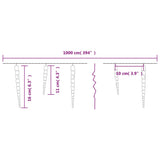 Christmas Icicle Light 100 LEDs Warm White 10 m Acrylic PVC