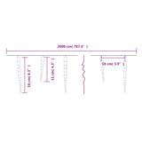 Christmas Icicle Light 200 LEDs Cold White 20 m Acrylic PVC