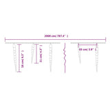 Christmas Icicle Light 200 LEDs Cold White 20 m Acrylic PVC