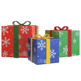 Lighted Christmas Boxes 3 pcs 64 LEDs Warm White - 45-Degree Angle