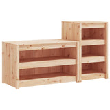Outdoor Kitchen Cabinets MEPPEL 2 pcs Solid Wood Pine - Front View