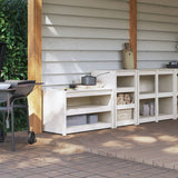 Outdoor Kitchen Cabinets MEPPEL 2 pcs White Solid Wood Pine