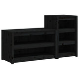 Outdoor Kitchen Cabinets MEPPEL 2 pcs Black Solid Wood Pine