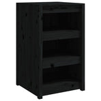 Outdoor Kitchen Cabinets MEPPEL 2 pcs Black Solid Wood Pine