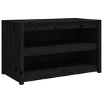 Outdoor Kitchen Cabinets MEPPEL 2 pcs Black Solid Wood Pine