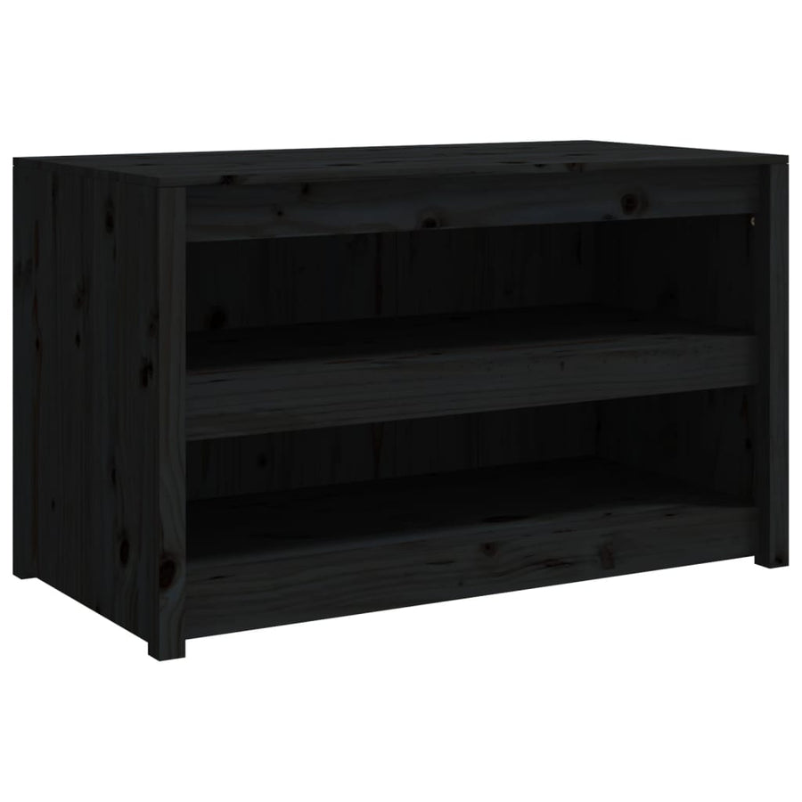 Outdoor Kitchen Cabinets MEPPEL 2 pcs Black Solid Wood Pine