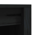 Outdoor Kitchen Cabinets MEPPEL 2 pcs Black Solid Wood Pine