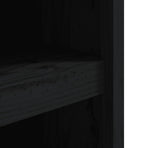 Outdoor Kitchen Cabinets MEPPEL 2 pcs Black Solid Wood Pine