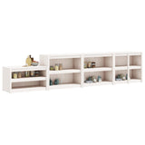 Outdoor Kitchen Cabinets MEPPEL 4 pcs White Solid Wood Pine - Side View