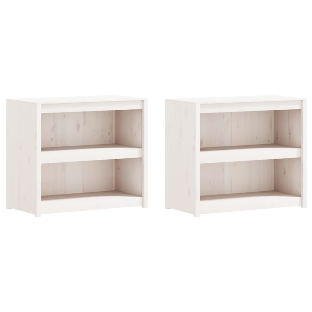 Outdoor Kitchen Cabinets MEPPEL 4 pcs White Solid Wood Pine