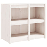 Outdoor Kitchen Cabinets MEPPEL 4 pcs White Solid Wood Pine - Close-Up Angle