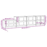 Outdoor Kitchen Cabinets MEPPEL 4 pcs White Solid Wood Pine
