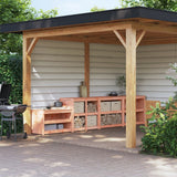 Outdoor Kitchen Cabinets MEPPEL 4 pcs Solid Wood Douglas