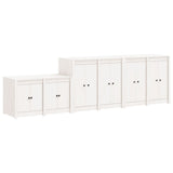 Outdoor Kitchen Cabinets MEPPEL 3 pcs White Solid Wood Pine - Front View