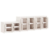Outdoor Kitchen Cabinets MEPPEL 3 pcs White Solid Wood Pine - Top-Down View