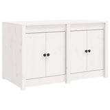 Outdoor Kitchen Cabinets MEPPEL 3 pcs White Solid Wood Pine