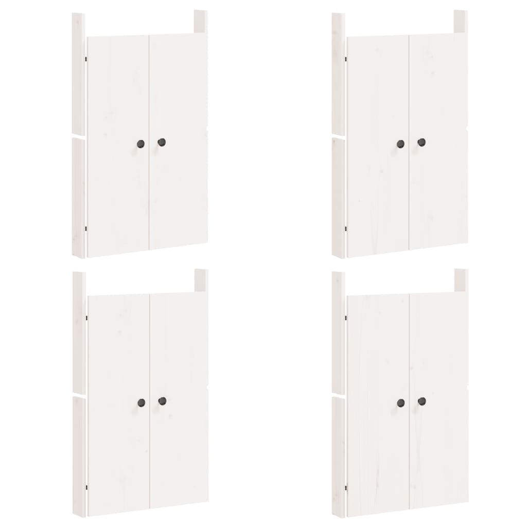 Outdoor Kitchen Cabinets MEPPEL 3 pcs White Solid Wood Pine