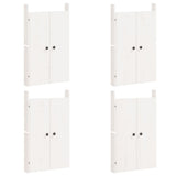 Outdoor Kitchen Cabinets MEPPEL 3 pcs White Solid Wood Pine - Low Angle