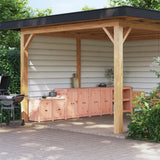 Outdoor Kitchen Cabinets MEPPEL 3 pcs Solid Wood Douglas