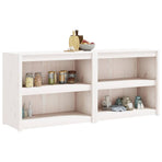 Outdoor Kitchen Cabinets MEPPEL 2 pcs White Solid Wood Pine