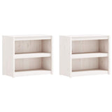 Outdoor Kitchen Cabinets MEPPEL 2 pcs White Solid Wood Pine