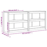 Outdoor Kitchen Cabinets MEPPEL 2 pcs White Solid Wood Pine