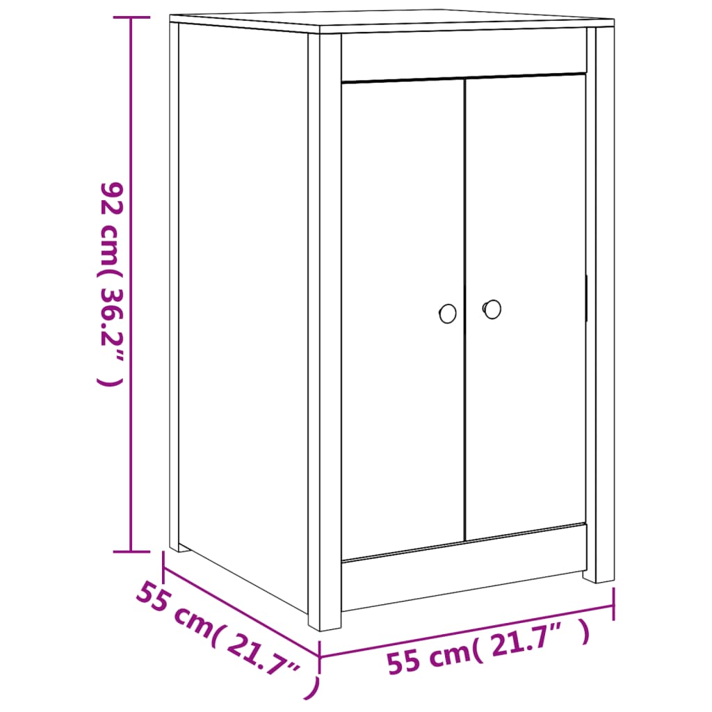 Outdoor Kitchen Cabinet MEPPEL White Solid Wood Pine