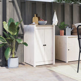 Outdoor Kitchen Cabinet MEPPEL White Solid Wood Pine