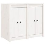 Outdoor Kitchen Cabinet MEPPEL White Solid Wood Pine