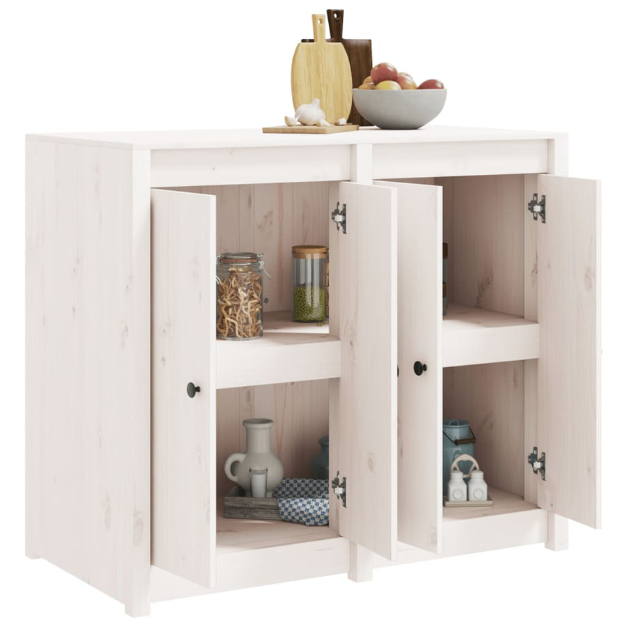 Outdoor Kitchen Cabinet MEPPEL White Solid Wood Pine