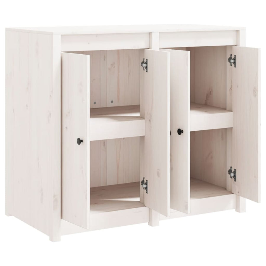 Outdoor Kitchen Cabinet MEPPEL White Solid Wood Pine