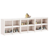 Outdoor Kitchen Cabinets MEPPEL 3 pcs White Solid Wood Pine - Side View