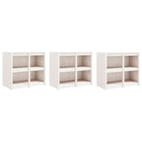 Outdoor Kitchen Cabinets MEPPEL 3 pcs White Solid Wood Pine