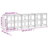 Outdoor Kitchen Cabinets MEPPEL 3 pcs Solid Wood Douglas