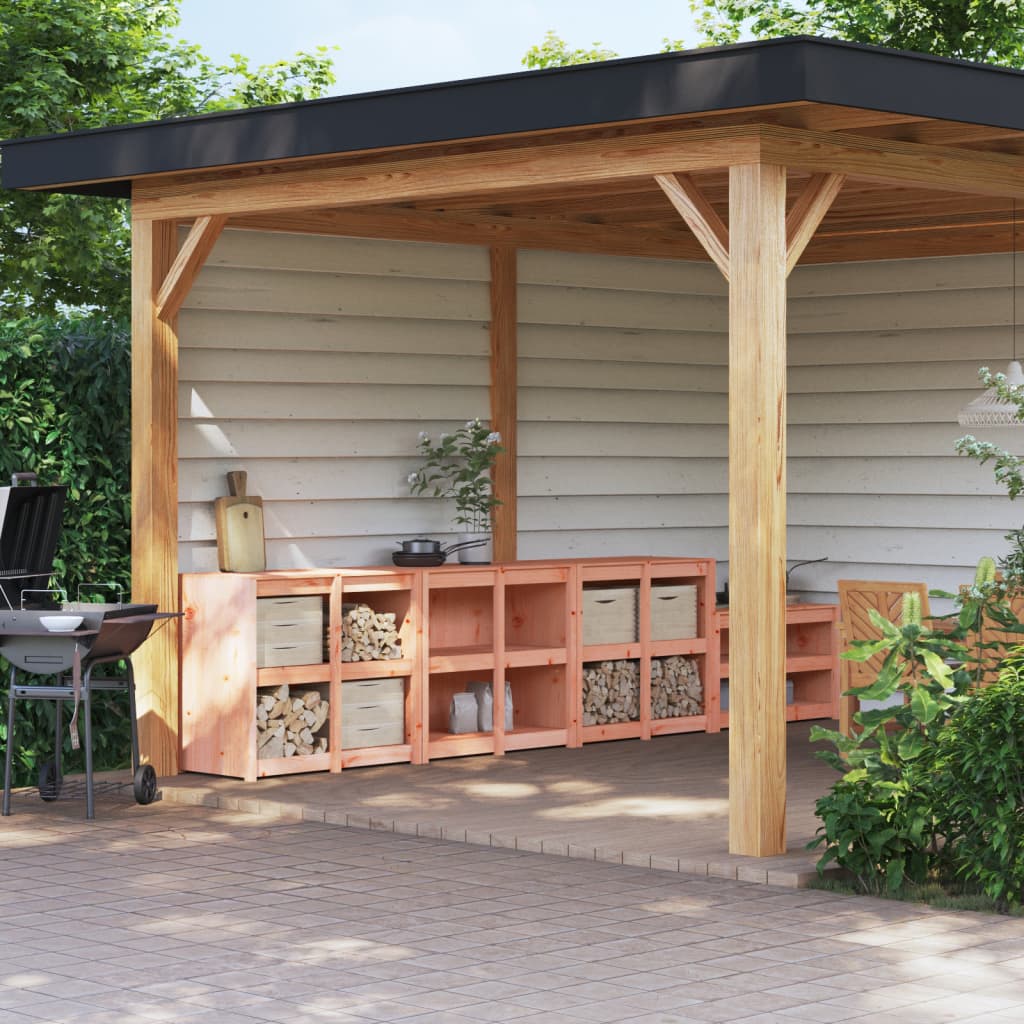 Outdoor Kitchen Cabinets MEPPEL 3 pcs Solid Wood Douglas