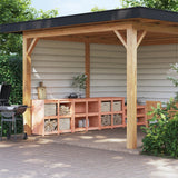 Outdoor Kitchen Cabinets MEPPEL 3 pcs Solid Wood Douglas