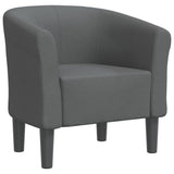 Tub Chair Dark Grey Fabric - Front View